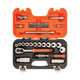 34 Piece 1/4" and 3/8" Drive Socket Set